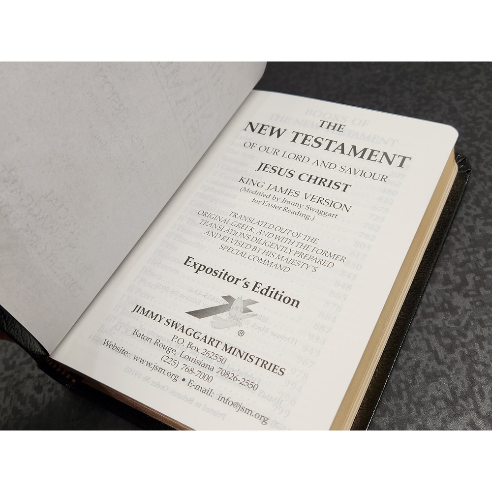 Expositor's New Testament Counselor's Edition KJV Black Bonded Leather Swaggart - Picture 5 of 9